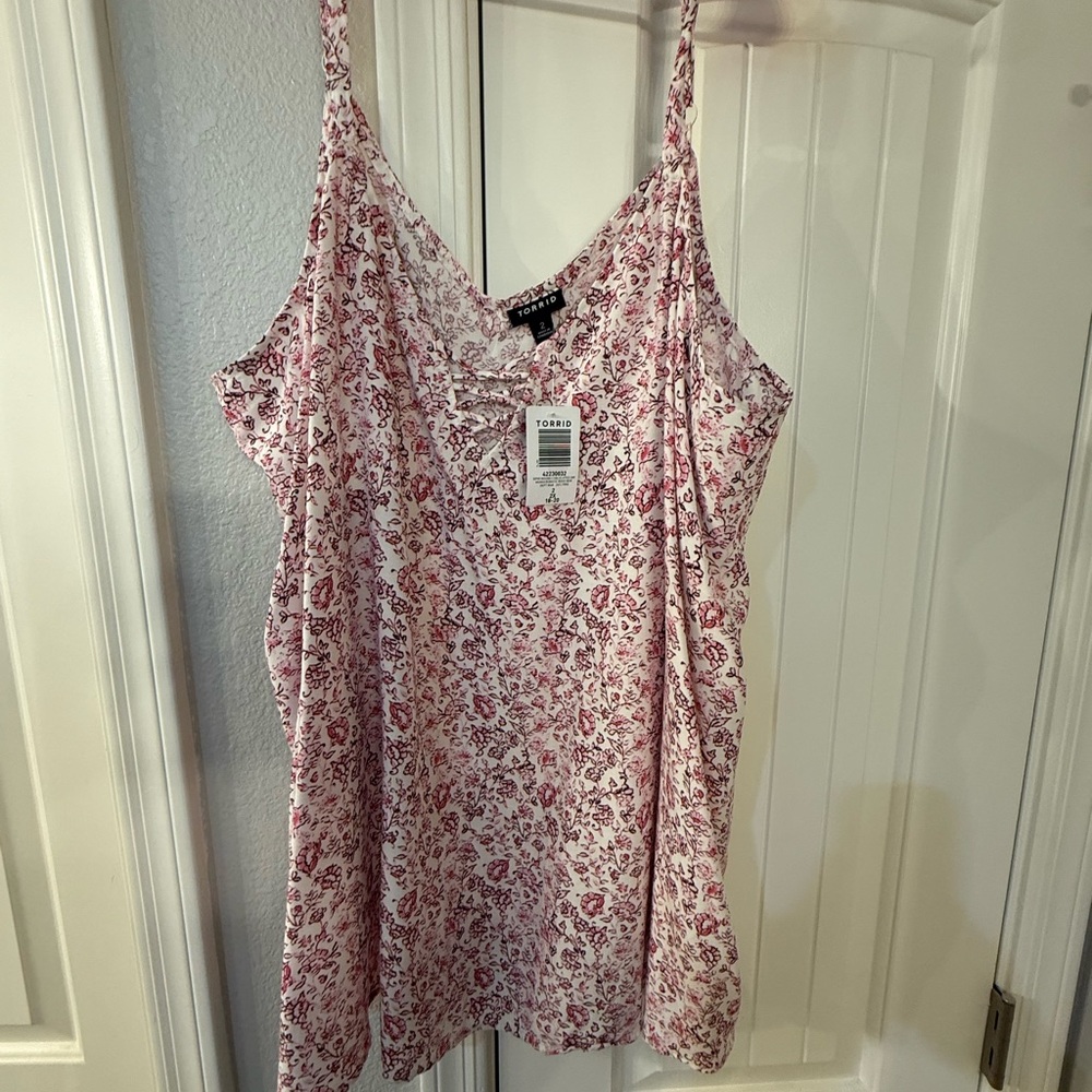 Torrid Pink Floral Camisole Top